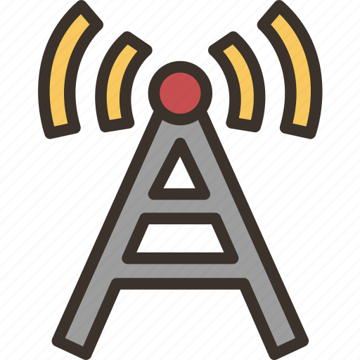 Broadcast, signal, network, communication, station icon - Download on Iconfinder
