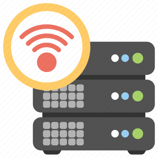 Database wifi, server wifi, smart customer database, wifi connected server, wifi hotspot network map icon - Download on Iconfinder