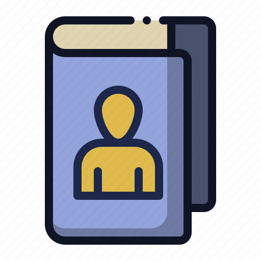 Phone, person, contact, book, directory icon - Download on Iconfinder