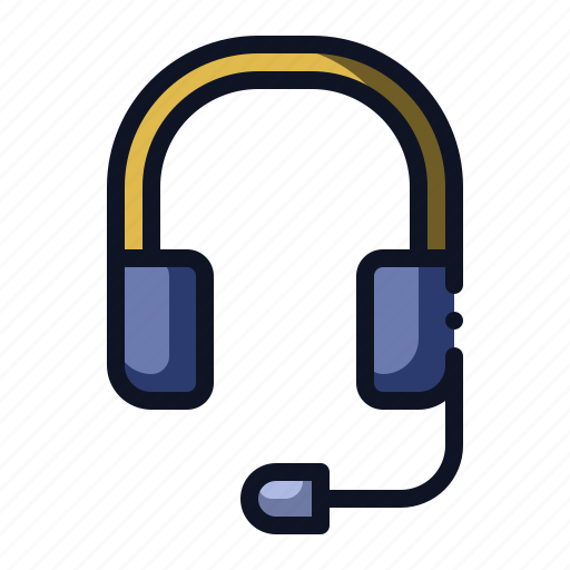 Headset, headphone, communication, device, support icon - Download on Iconfinder