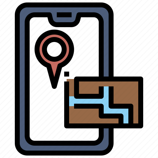 Geolocalization, gps, map, navigation, smartphone icon - Download on Iconfinder