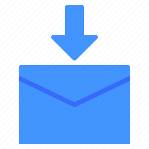 Arrow, communication, down, download, email, mail, message icon - Download on Iconfinder