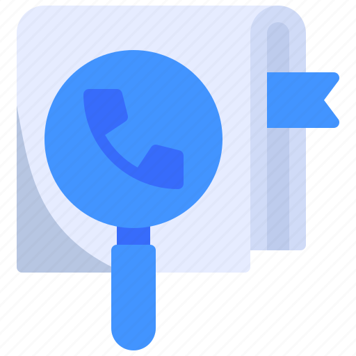Book, communication, conctact, magnifier, phone, search, telephone icon - Download on Iconfinder