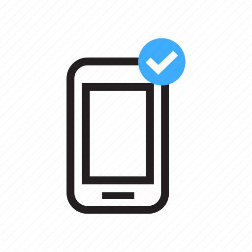 Accepted, checklist, outline, phone, received, verified icon - Download on Iconfinder
