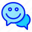 chat, smile, emoticon, communications 