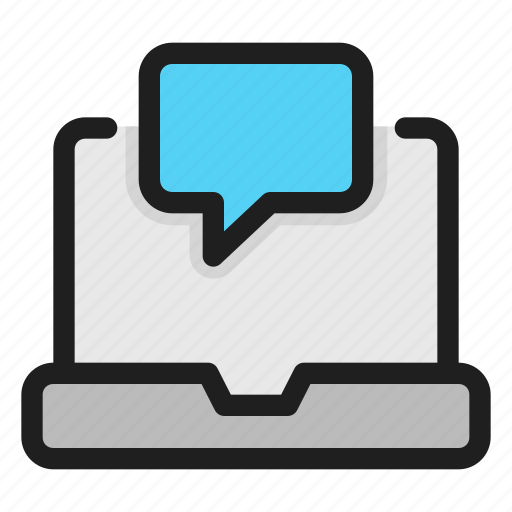 Chat, education, laptop, communications, message icon - Download on Iconfinder