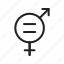 arrow, equality, female, gender, male, people, sign 