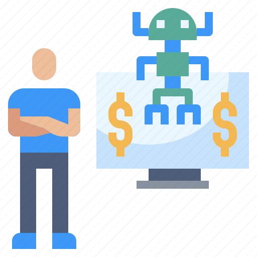 Artificial, finance, intelligence, money, robot, savings, support icon - Download on Iconfinder