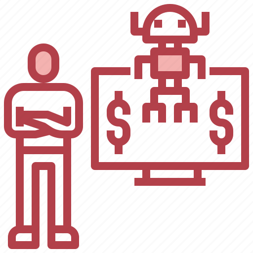 Artificial, finance, intelligence, money, robot, savings, support icon - Download on Iconfinder