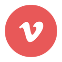 vimeo, modern, social, red, circular