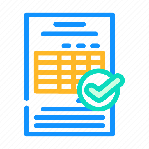 Tables, audit, compliance, quality, procedure, passport icon - Download on Iconfinder