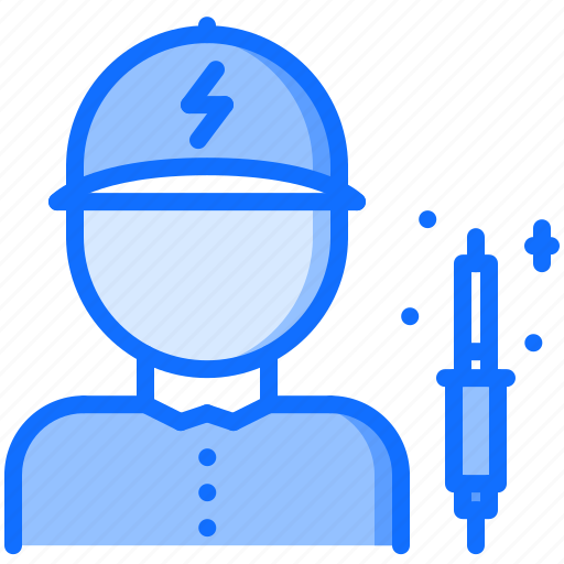 Computer, electronics, iron, man, microelectronics, repair, soldering icon - Download on Iconfinder