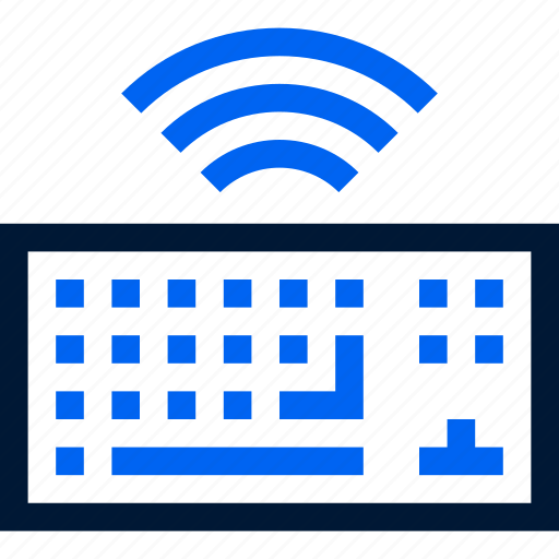 Computer, desktop, keyboard, pc, signal, wireless icon - Download on Iconfinder