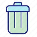 bin, bucket, delete, recycle, remove, trash bin, trash can