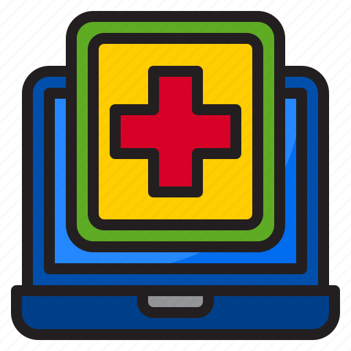 Laptop, hospital, health, healthcare, medical icon - Download on Iconfinder