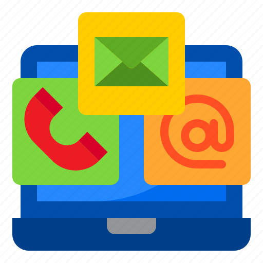 Email, phone, call, laptop, communication icon - Download on Iconfinder