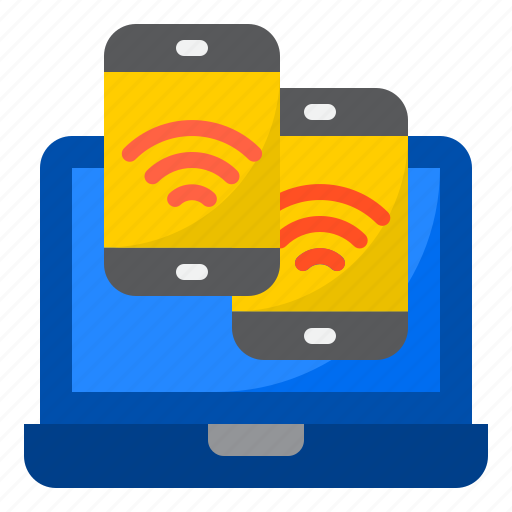 Wifi, laptop, communication, technology, mobilephone icon - Download on Iconfinder