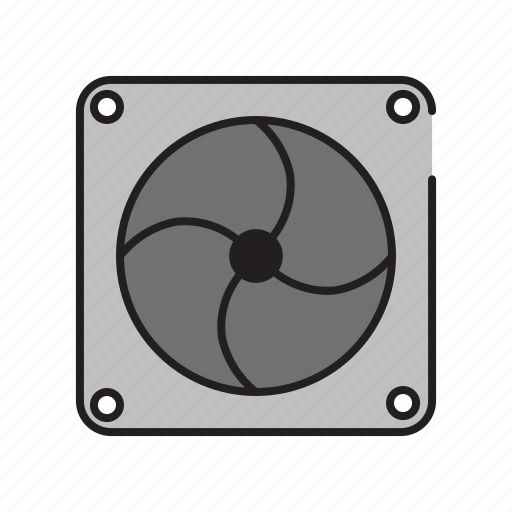 Colored, computer, cooler, device, fan, hardware, pc icon - Download on Iconfinder