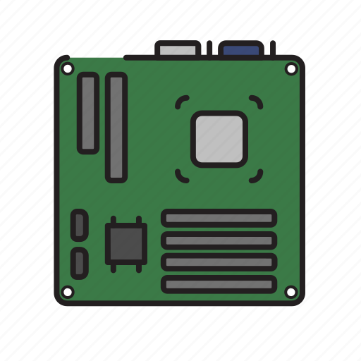 Colored, computer, hardware, motherboard, pc icon - Download on Iconfinder