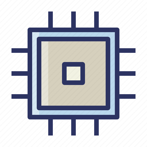 Chip, component, computer, hardware, processor icon - Download on Iconfinder