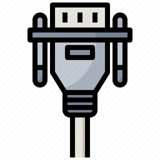 Cable, computer, connection, electronic, electronics, technology, vga icon - Download on Iconfinder