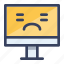 computer, sad, emoticon, emoji 