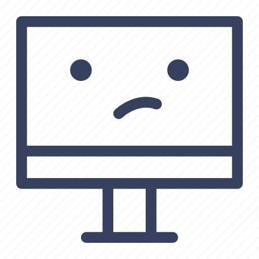Emoji, computer, emoticon, confused icon - Download on Iconfinder