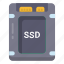 ssd, hard, drive, computer, hardware, electronic, component, solid, state, storage, device, parts 