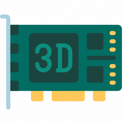 Three, d, card, computing, components, graphics icon - Download on Iconfinder