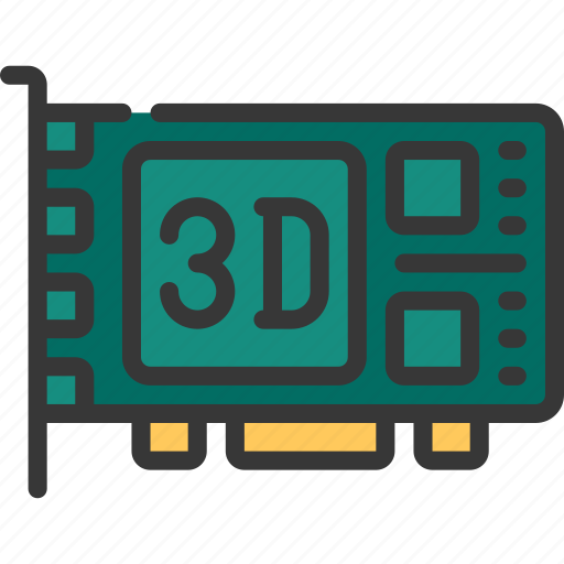 Three, d, card, computing, components, graphics icon - Download on Iconfinder