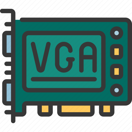 Vga, card, computing, components, video, graphics icon - Download on Iconfinder