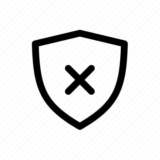 Shield, inactive, unprotected, safety, protection, guard icon - Download on Iconfinder