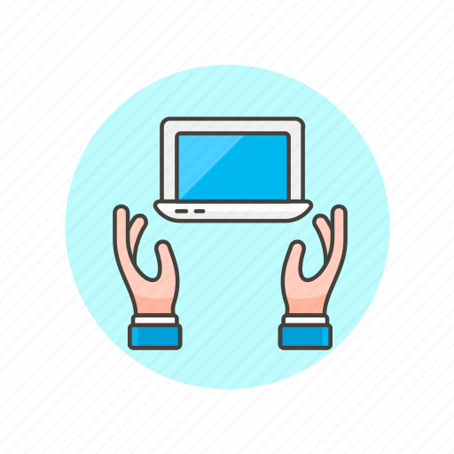 Computer, hand, laptop, programming, device, internet, monitor icon - Download on Iconfinder