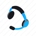 call, customer, headset, isometric, microphone, service, support