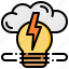 cloud, creative, idea, lightbulb, lighting, power 