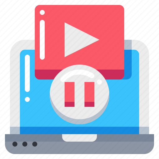 Laptop, movie, notebook, stop, technology, video icon - Download on Iconfinder