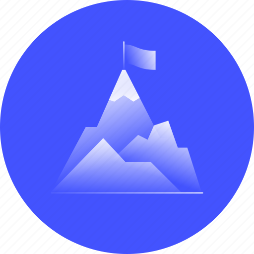 Ambition, mountain, peak, accomplish, top, leader, aspiration icon - Download on Iconfinder