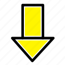 arrow, direction, down