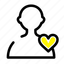 heart, love, user