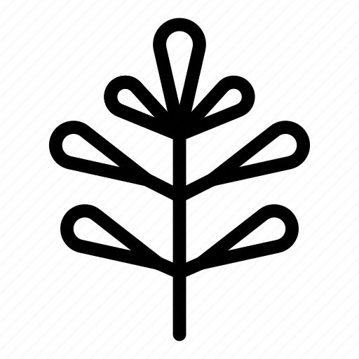 Branch, floral, flower, hand, logo, silhouette, spices icon - Download on Iconfinder