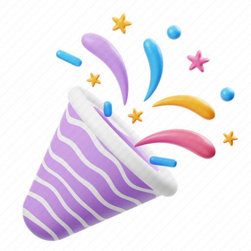 Confetti, holiday, popper, celebration, celebrate, party, fun icon - Download on Iconfinder