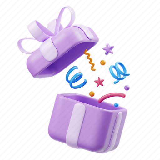 Confetti, box, celebration, gift, present, party, celebrate icon - Download on Iconfinder