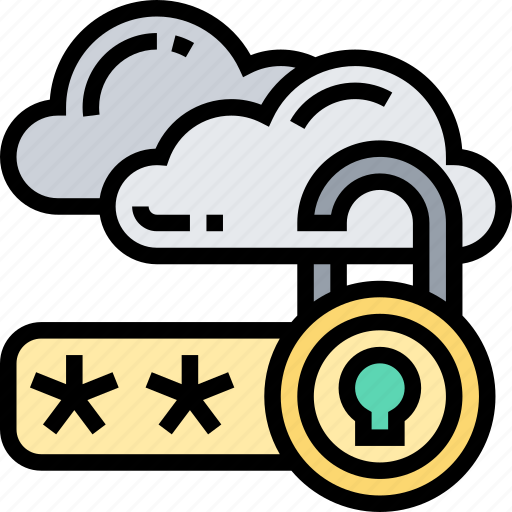 Cloud, protection, password, access, login icon - Download on Iconfinder