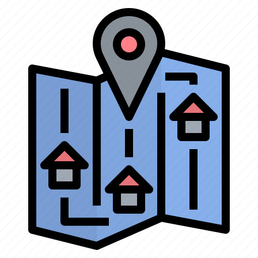 Address, globalization, gps, house, location, map, path icon - Download on Iconfinder