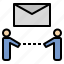letter, mail, message, network, receive, send, talk 