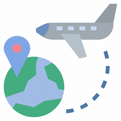 Aircraft, fly, globalization, gps, location, passenger, travel icon - Download on Iconfinder