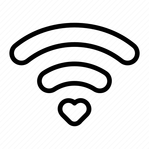 Heart, wifi, signal, wireless, internet, connectivity, connection icon - Download on Iconfinder