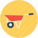 barrow, cart, hand cart, hand truck, wheelbarrow