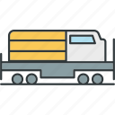 flatbed, freight, transporter