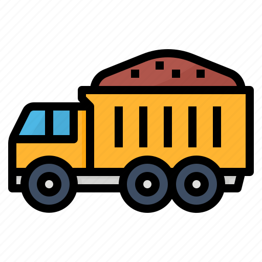 Construction, dump, transport, truck icon - Download on Iconfinder